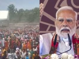 मोतिहारी रैली: पीएम मोदी बोले कलाकार को लिखेंगे चिट्ठी, मंच पर मंगवाई राम मंदिर की भव्य कलाकृति पीएम मोदी मोतिहारी रैली